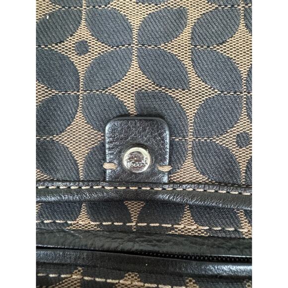 Fossil Marlow Crossbody shoulder bag messenger bag Canvas Leather Black Tan - Picture 13 of 14